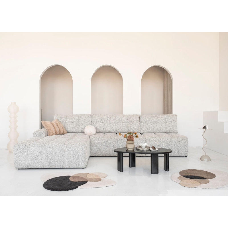 5 Seater Sofa Bed, Light gray, Left -sided