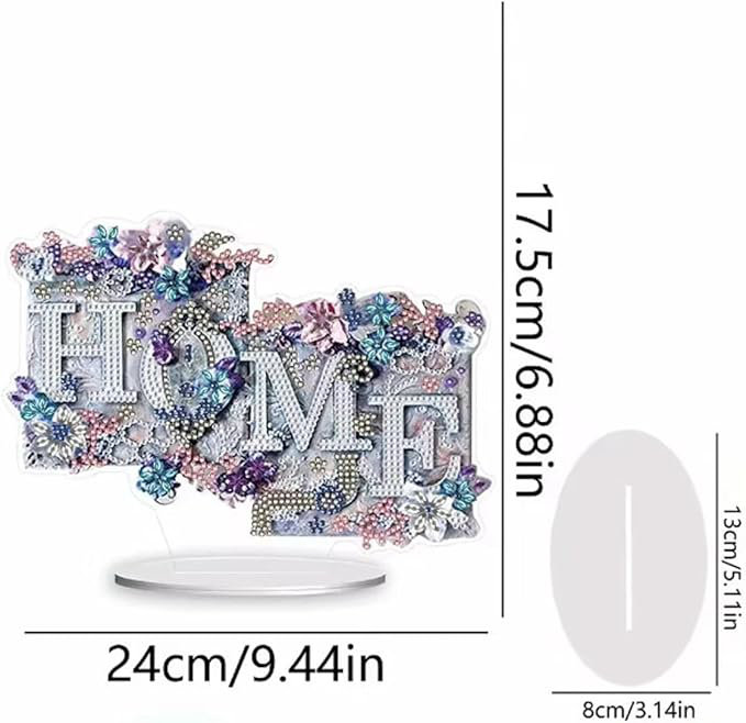Aaralyn 5D DIY Beautiful Home Floral Tabletop Diamond Painting Kit