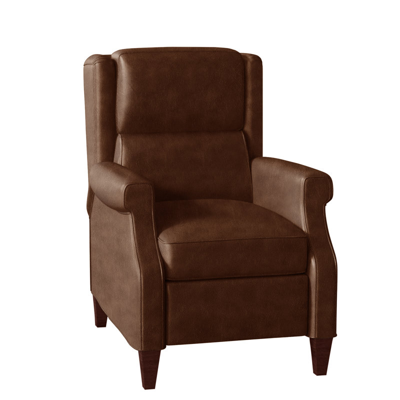 Gallaway Recliner, Corinthian Cherry Genuine Leather, Mahogany, Manual