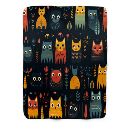 Halloween Kitties - 1 Piece Premium Blanket