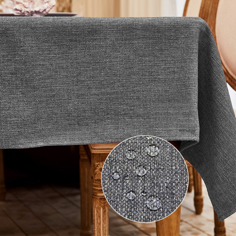 Absher Stain Resistant Tablecloth, 118" L x 57" W, Gray