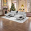 Canapé modulaire en forme de U de 126 po avec repose-pieds, console et caractéristiques techniques, tissu chenille-2028174170