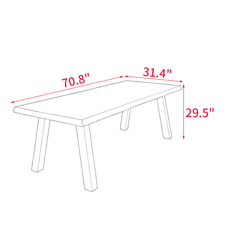 Solay, H 29,5 po x L 70,8 po x l 31,4 po