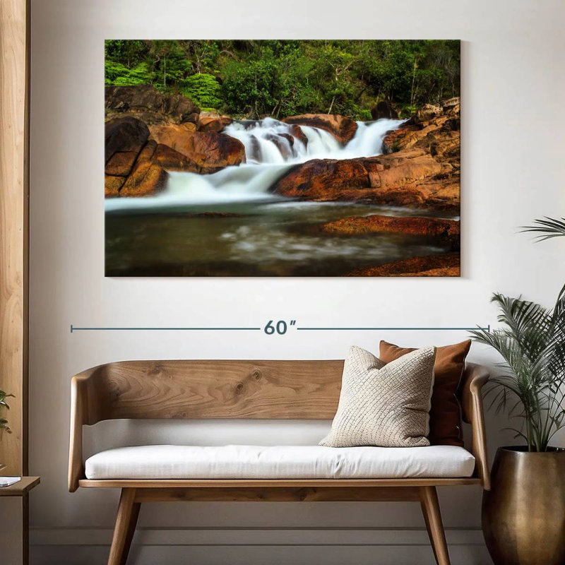 Kerrick, cascade cachée du Belize, H 34 po x l 51 po