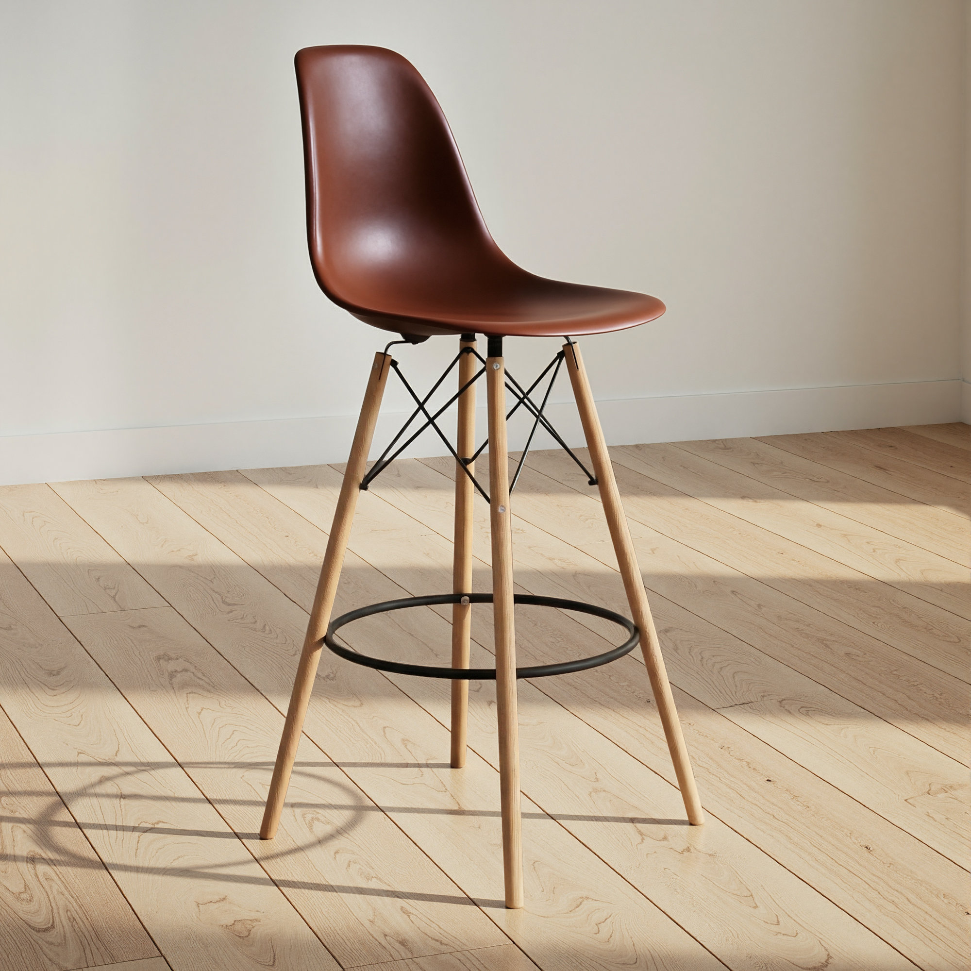 Jordan Bar & Counter Stool, Brown/Natural, Bar Stool (29.5" Seat Height)