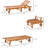 Outdoor Folding Chaise Lounge Chair Recliner With Wheels, Acacia Wood Frame - Teak Color