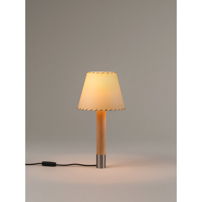 Básica Table Lamp, Nickel, Beige