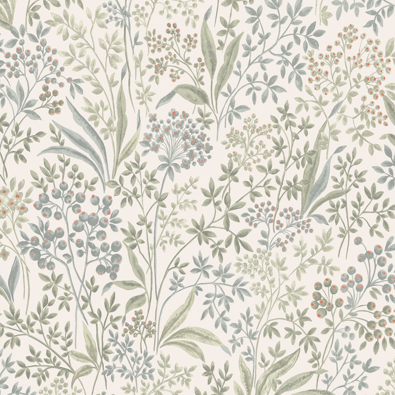 Boråstapeter Nocturne Wallpaper, Gray/Light Green
