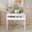 Bureau de meuble-lavabo avec tiroir et poignées en métal
