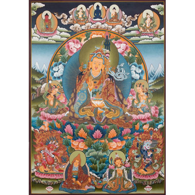 Guru Rinpoche'S 8 Manifestation (Brocadeless Thangka)