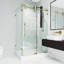 Winslow 48" W x 36" D x 80" H Sliding Frameless Shower Enclosure with 3/8  Clear Glass&Base-50877756-50877757