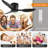 40" Flush Mount Ceiling Fan Without Light-201561168