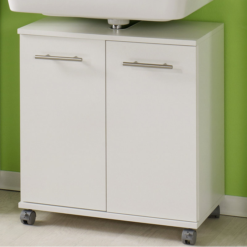 Isola 59.8cm Single Bathroom Vanity Base Only, White