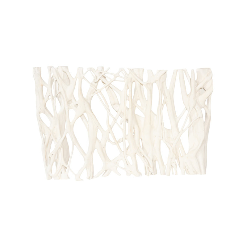 Cast Entwined Rectangular Wall Root, Faux Bleached