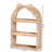 Bali & Pari Creusa Natural Rattan Wall Shelf - 3-Tier Decorative Storage Rack With Arched Frame And Woven Bow Accent, Boho Coastal Display Shelf