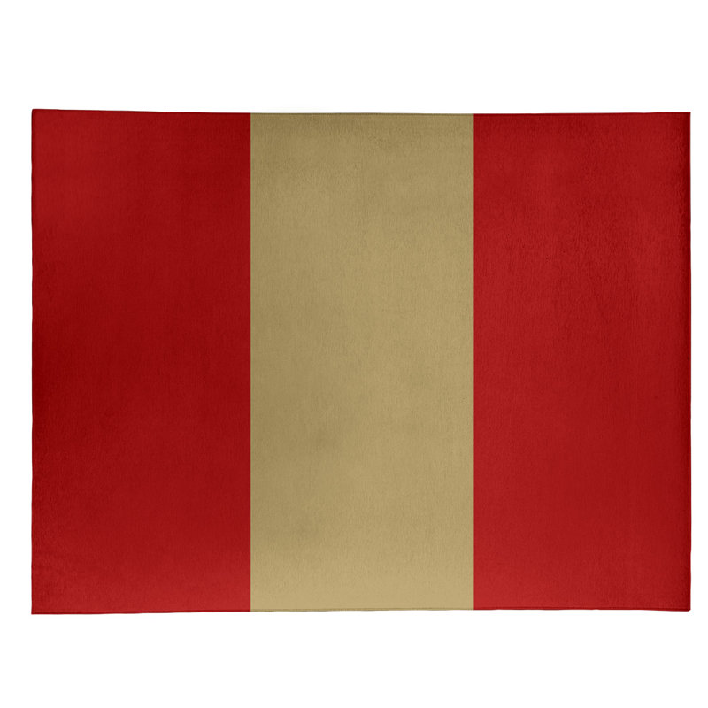 Tapis à rayures de football san francisco, Rectangle 8 pi x 10 pi