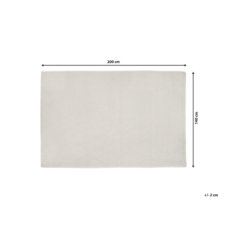 Sayer Rectangle Wool Hand Woven Area Rug, Rectangle 140 x 200cm