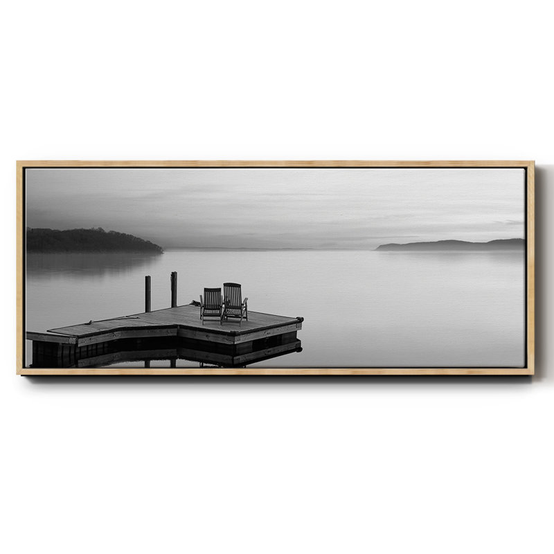 Panneau d'eau noir et blanc, H 20 po x l 50 po x P 1,5 po, Naturel