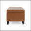 OTTOMAN DE RANGEMENT EN PU orange brun