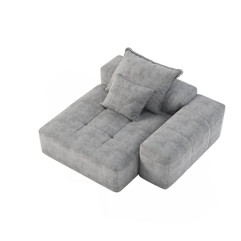 Modern Oversized Modular Sectional Sofa, Gray