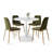 Folmar 4 - Person Dining Table Sets With 35'' Round Table & 4 Upholstered Fabric Chairs-95092211