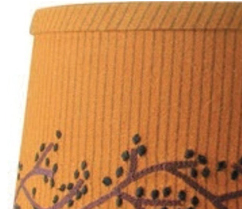 Tambour en coton 8 po H, Moutarde