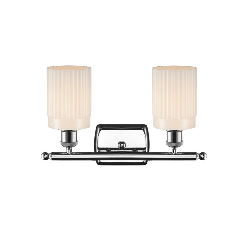 Kamena 2 - Light Dimmable Vanity Light, Matte White, Polished Chrome, No Bulb Included