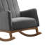 Chaise berçante simple en bois massif-101803926