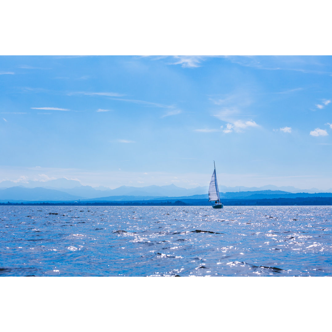 Segeln auf dem Ammersee von PK-Photos - Druck ohne Rahmen auf Leinwand