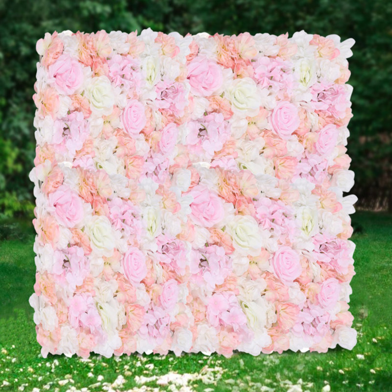 Ensemble de 4 panneaux muraux à fleurs artificielles, 23,62 x 15,74 po