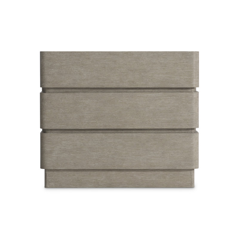Clay Finish Oak 3-Drawer Modern Nightstand