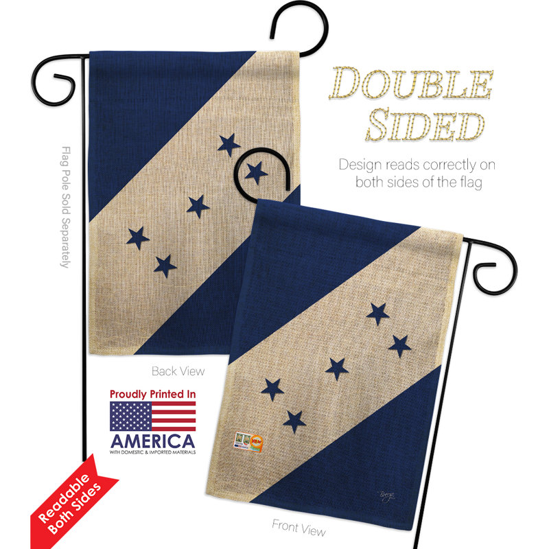 Double Sided 18.5'' H x 13'' W Burlap Flag Set