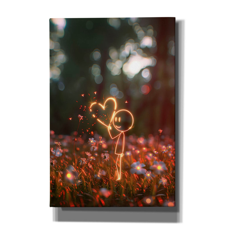 "Epic Graffiti" Valentines "par r3darch0n, art mural sur toile, H 18 po x l 12 po x P 0,75 po
