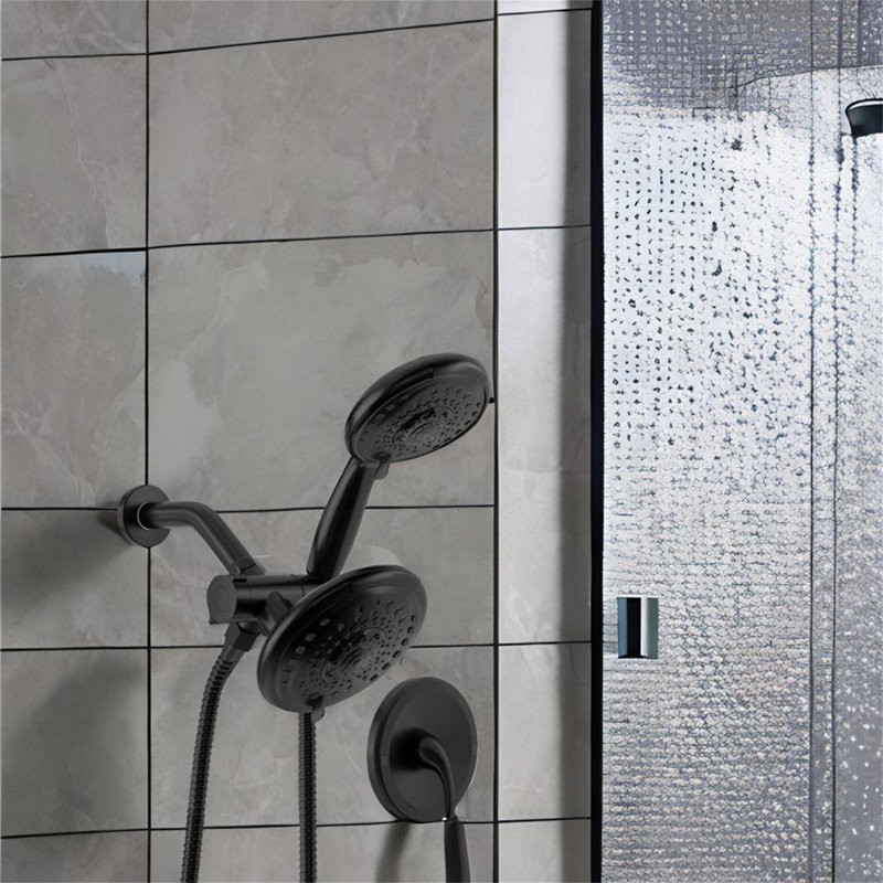 Complete Shower System, Matte Black