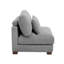 Chaise rembourrée sans accoudoirs en velours côtelé gris avec dossier moelleux Maelina-107627211