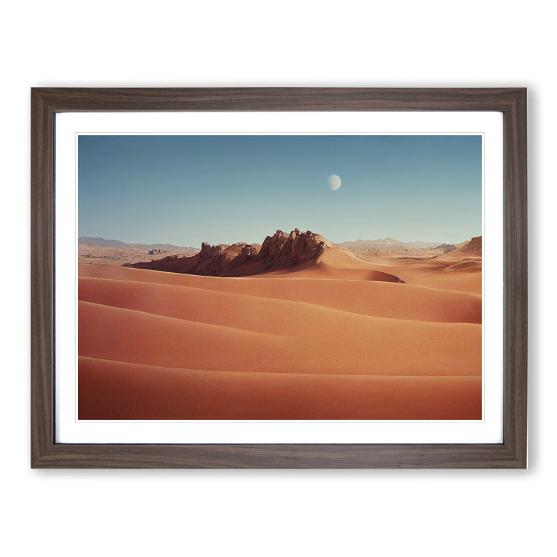 An Elegant Desert - Single Picture Frame Print, Walnut, 25cm H x 34cm W x 2cm D