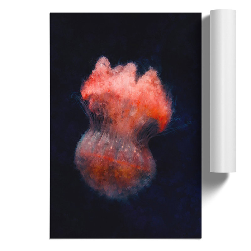 Jellyfish Painting - Frameless Print, 42cm H x 30cm W x 0.1cm D