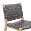Chaise d'appoint à dossier bas en naturel
