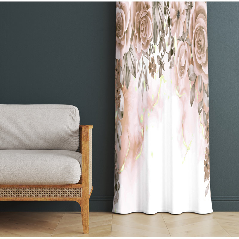 Semi Sheer Curtain Panel Pair, 40" W x 52" L