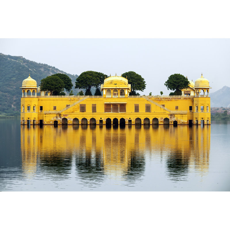 Savona Water Palace On Man Sagar Lake - Wrapped Canvas Print, 81cm H x 122cm W x 3.8cm D