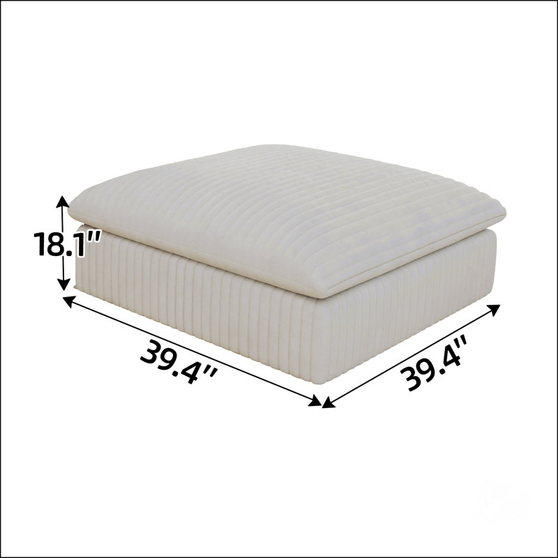 Canapé modulaire rembourré de plumes luxueuses avec technologie de compression haute densité, tissu doux et support en éponge pour un confort ultime