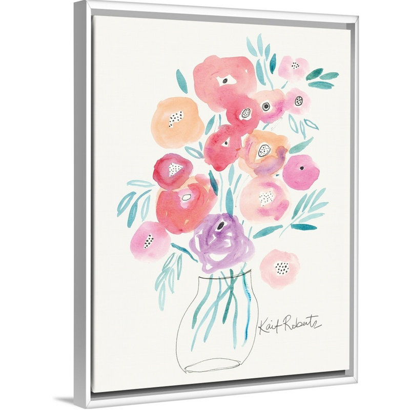« Garden Treasures » par Kait Roberts, reproduction d’art sur toile, H 18 po x l 14 po x P 1,75 po, Cadre blanc