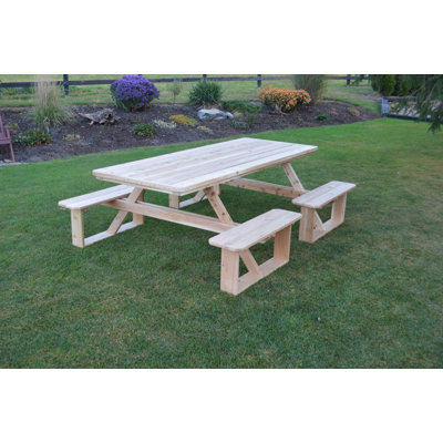 8 - Person Wood Patio Dining Set with Rectangular Table