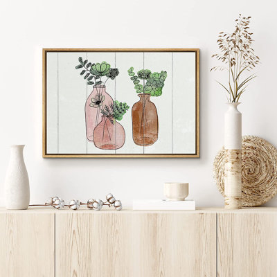 Signe, reproduction d'art sur toile encadrée, fleurs d'eucalyptus en bouteilles brunes, plantes naturelles, art moderne, portrait chic, pastel coloré pour le salon, la chambre à coucher, le bureau