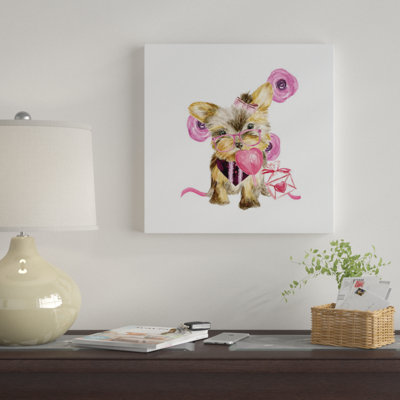 «Valentine Puppy VI» par Melissa Wang - reproduction d'art sur toile tendue