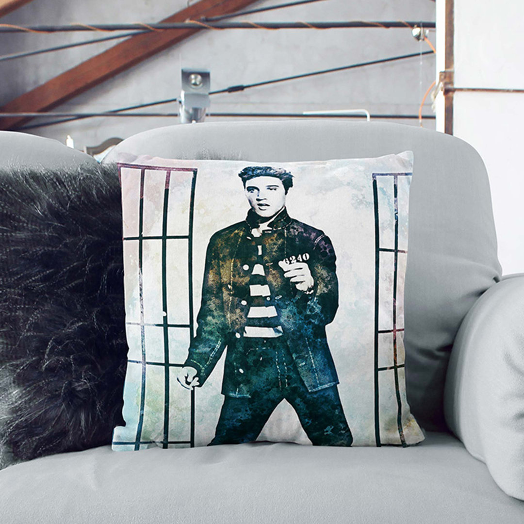 Elvis Presley in Jailhouse Rock in Abstract Cushion with Filling