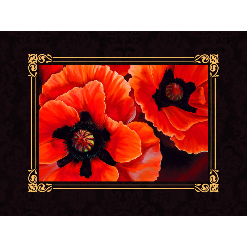 Fleurs d'automne - reproduction sur toile tendue, H 36 po x l 48 po