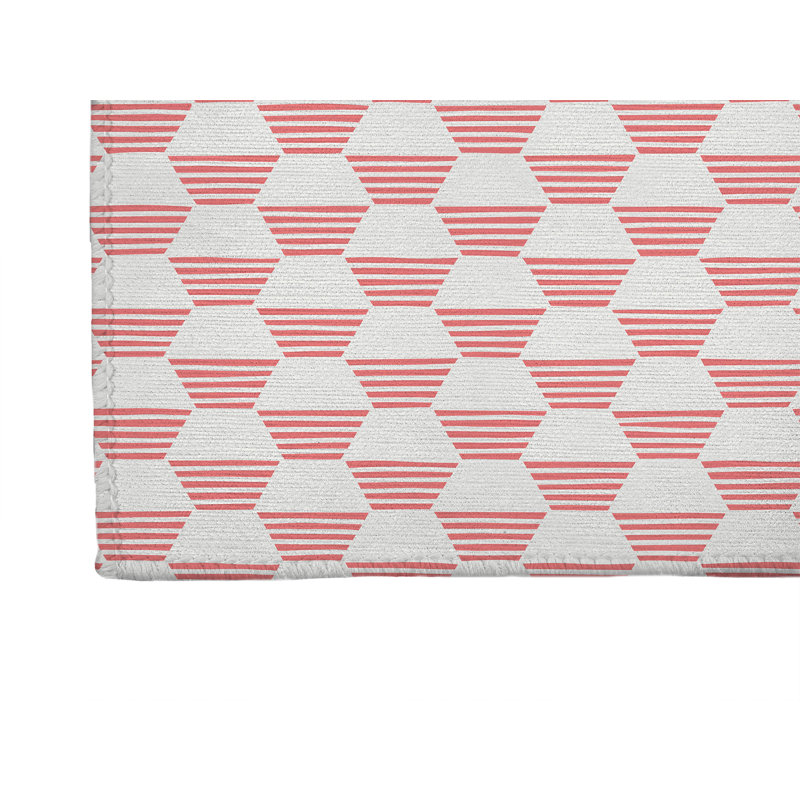 Hexaline Low Profile Kitchen Mat, Dusty Rose, Rectangle 4' x 6'