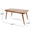 Table de salle à manger d'extérieur en bois massif 69 po