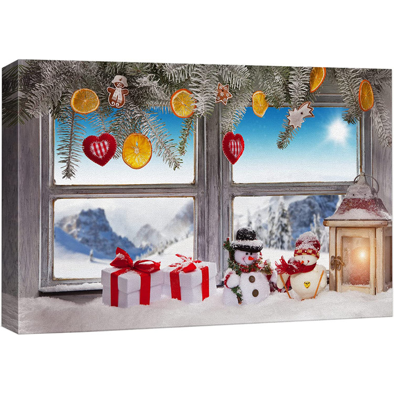 Célébration de Noël, impression, H 32 po x l 48 po, Toile tendue